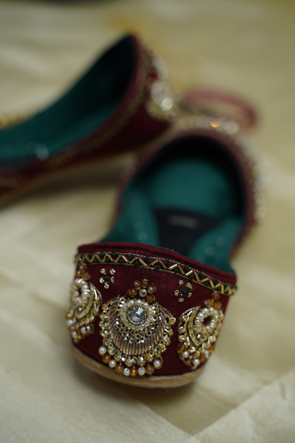 Maroon Zardozi